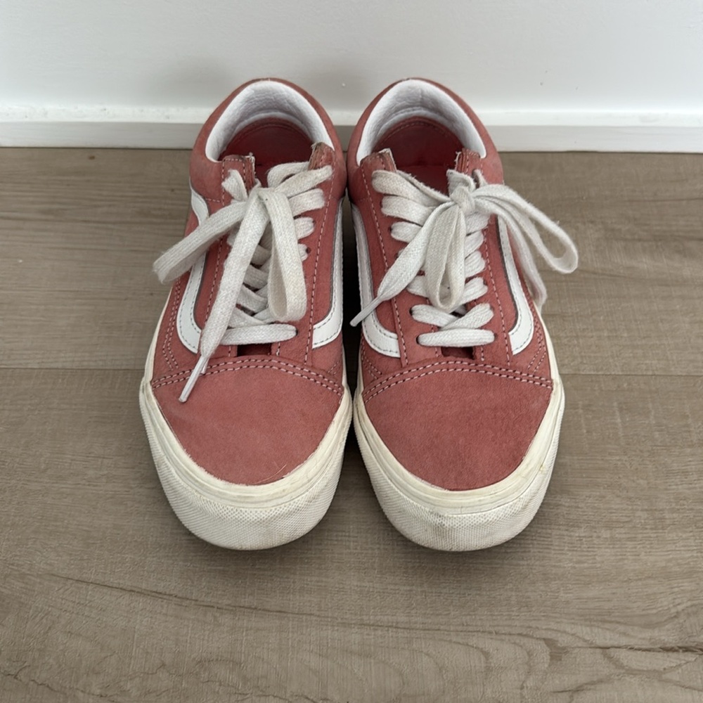 Vans Pink and White Sneakers